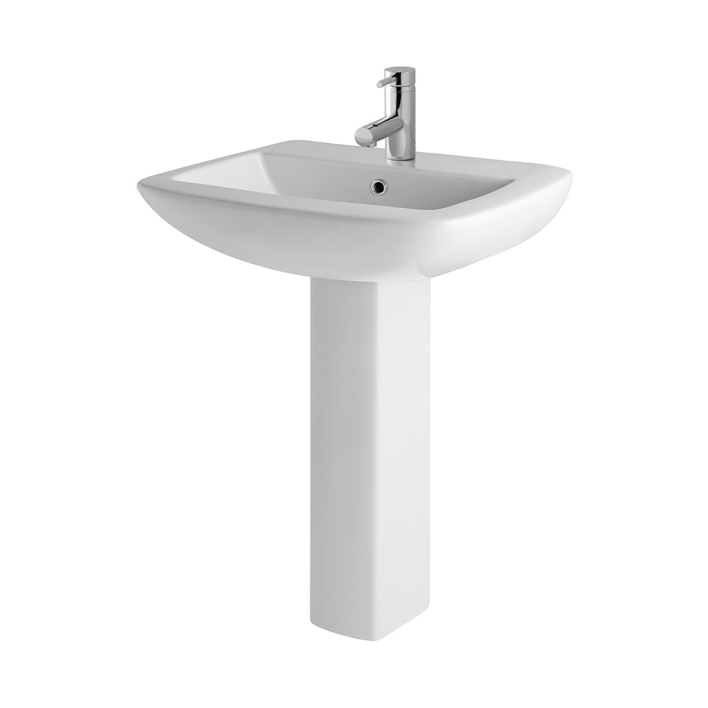 Mentmore 715mm Full Pedestal with Fixings - White