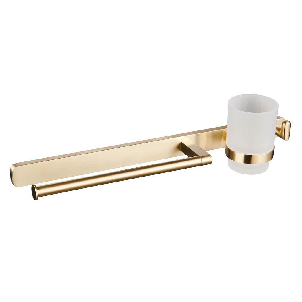 Asti Toilet Brush Holder - Brushed Brass