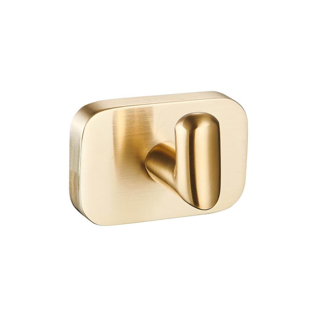 Asti Curved Robe Hook - Brushed Brass