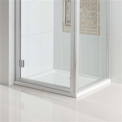 Volente Plan B ABS 1200mm x 1200mm Square Stone Resin Shower Tray - White