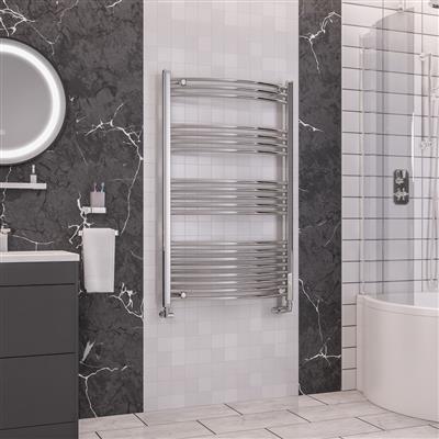 Wendover Curved Multirail 1200 x 750 Chrome