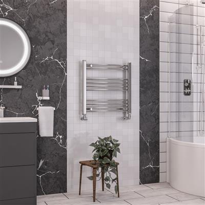 Wendover Curved Multirail 600 x 600 Chrome