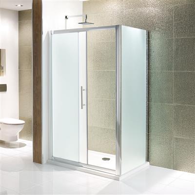 Volente 6mm 1850mm x 700mm Frosted Side Panel - Chrome