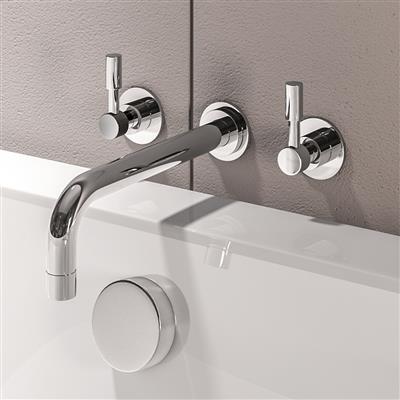 Leith Wall Mounted Bath Filler Tap Chrome