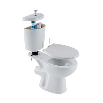Loire in a box Close Coupled Toilet Bundle with WC Pan, Cistern and Soft Close Toilet Seat - White