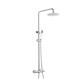 Adjustable Height (900 - 1300mm) Thermostatic Shower Pole with Bar Valve, Shower Head, Handset & Hose - Chrome