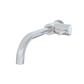 Meriden Wall Mounted Single Lever Curved Spout Basin Mixer Tap Chrome