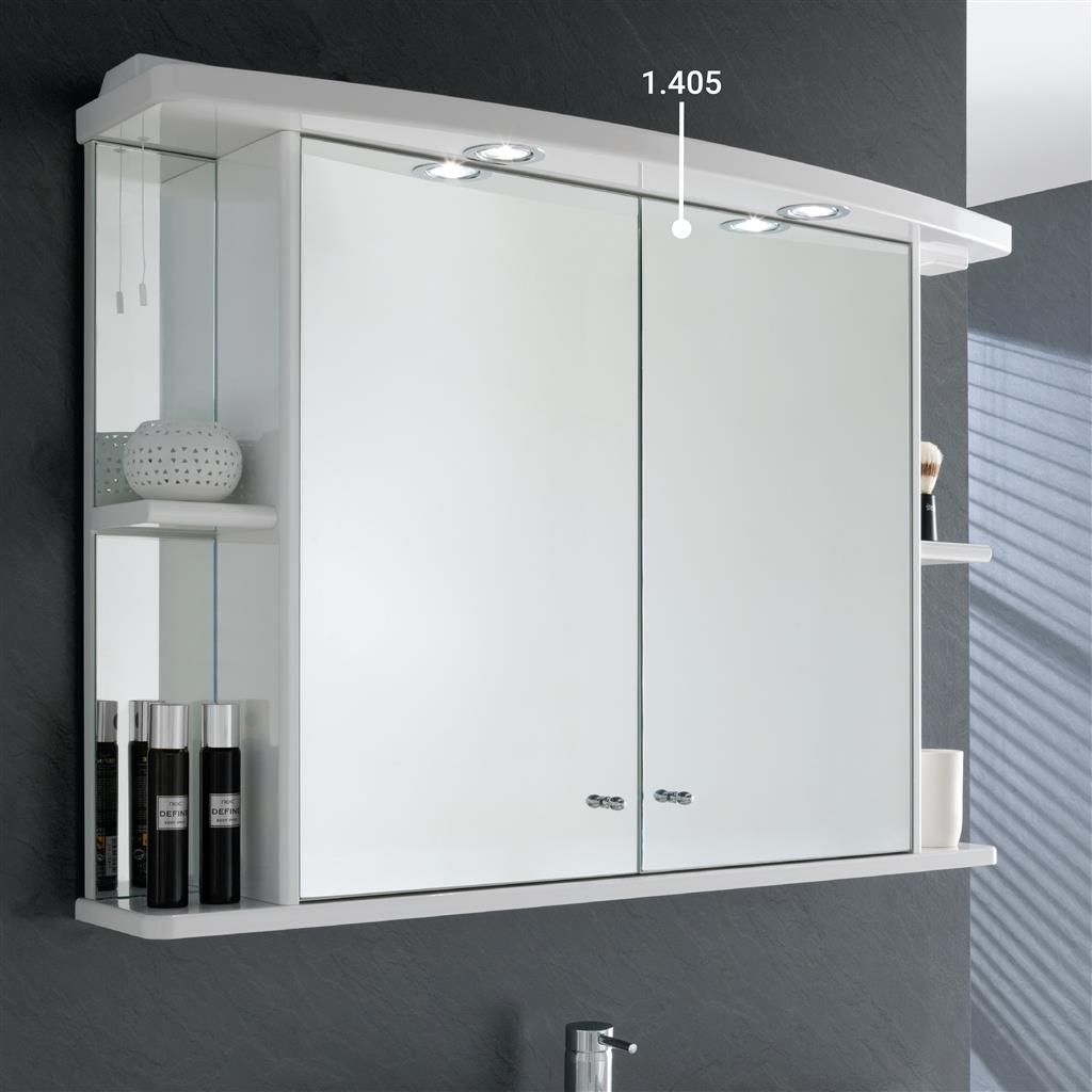 100cm cabinet mirror (no cornice) White