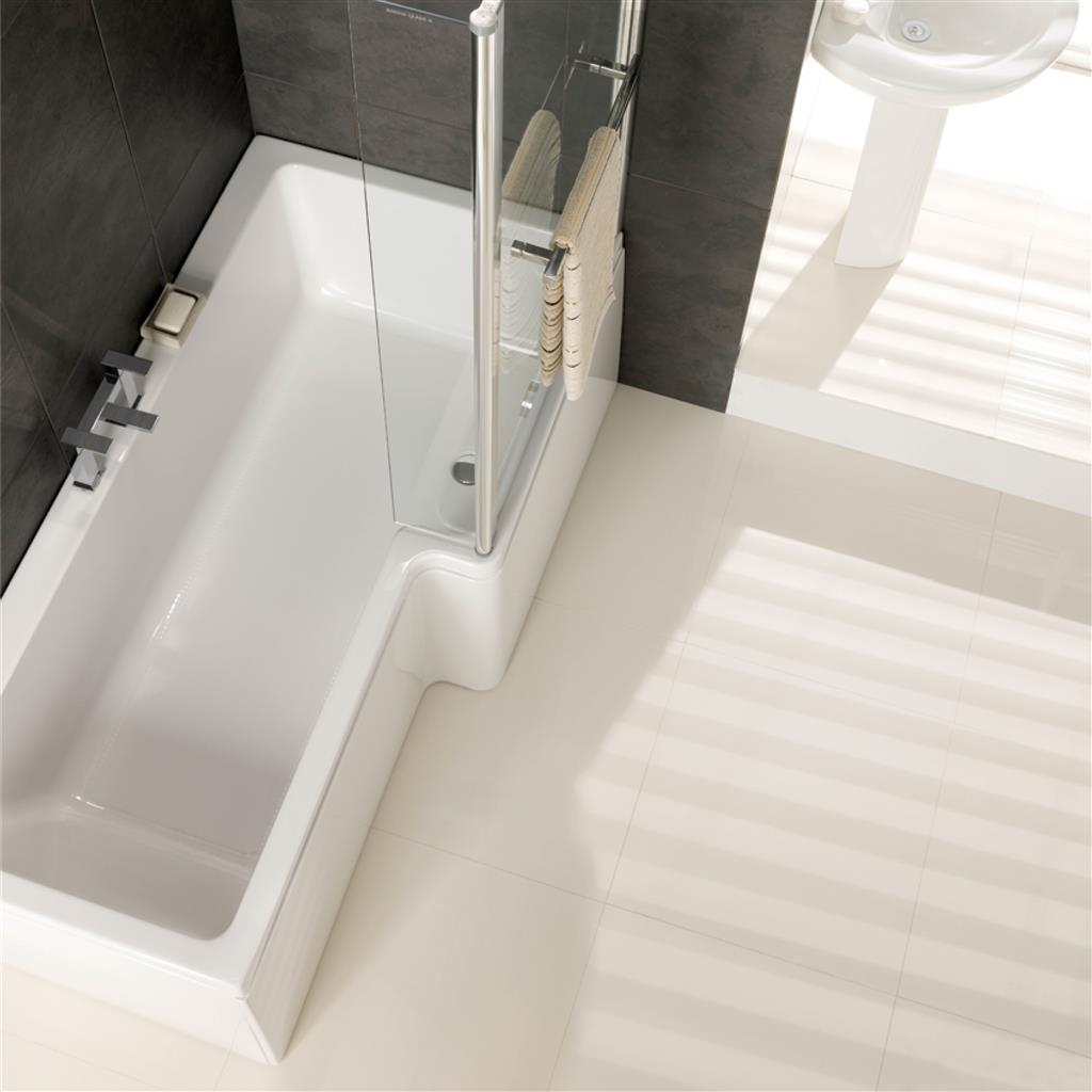 Carron Clearance:  Quantum o/s showerbath 1600x700 plain RH 5mm White