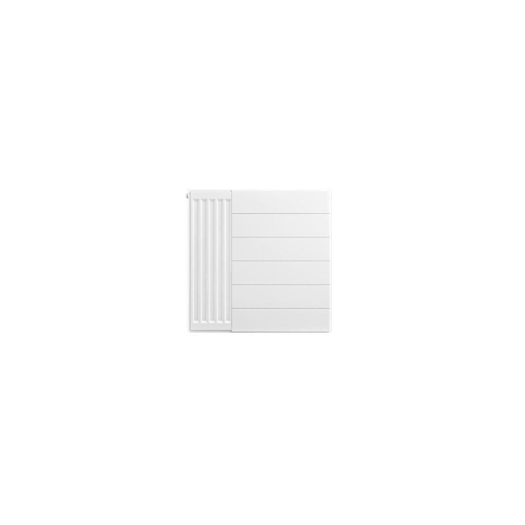 Flat Cover Plate with Lines 600 x 600 Gloss White