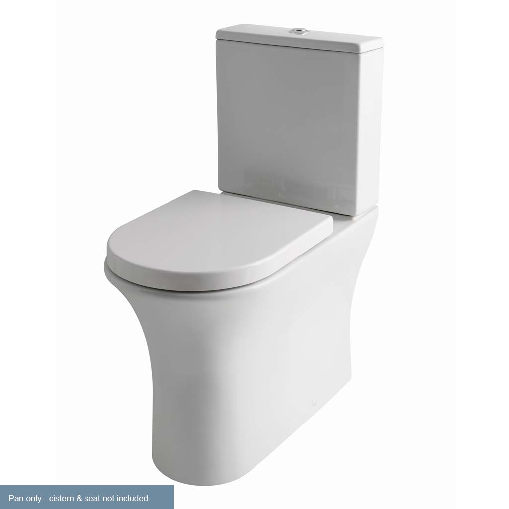 Northall Close Coupled Back To Wall WC Pan with Fixings - White