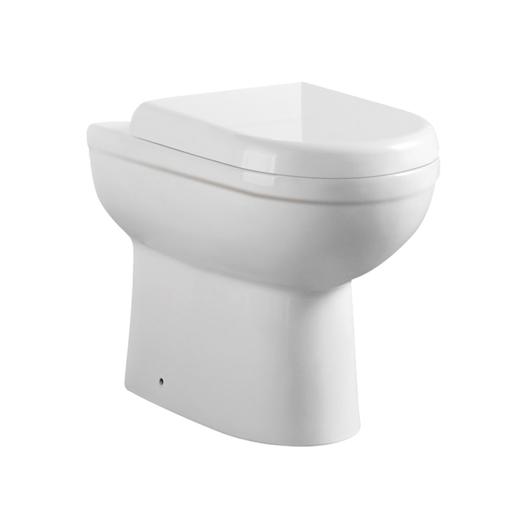 Dura High Level Back To Wall WC Pan with Fixings - White
