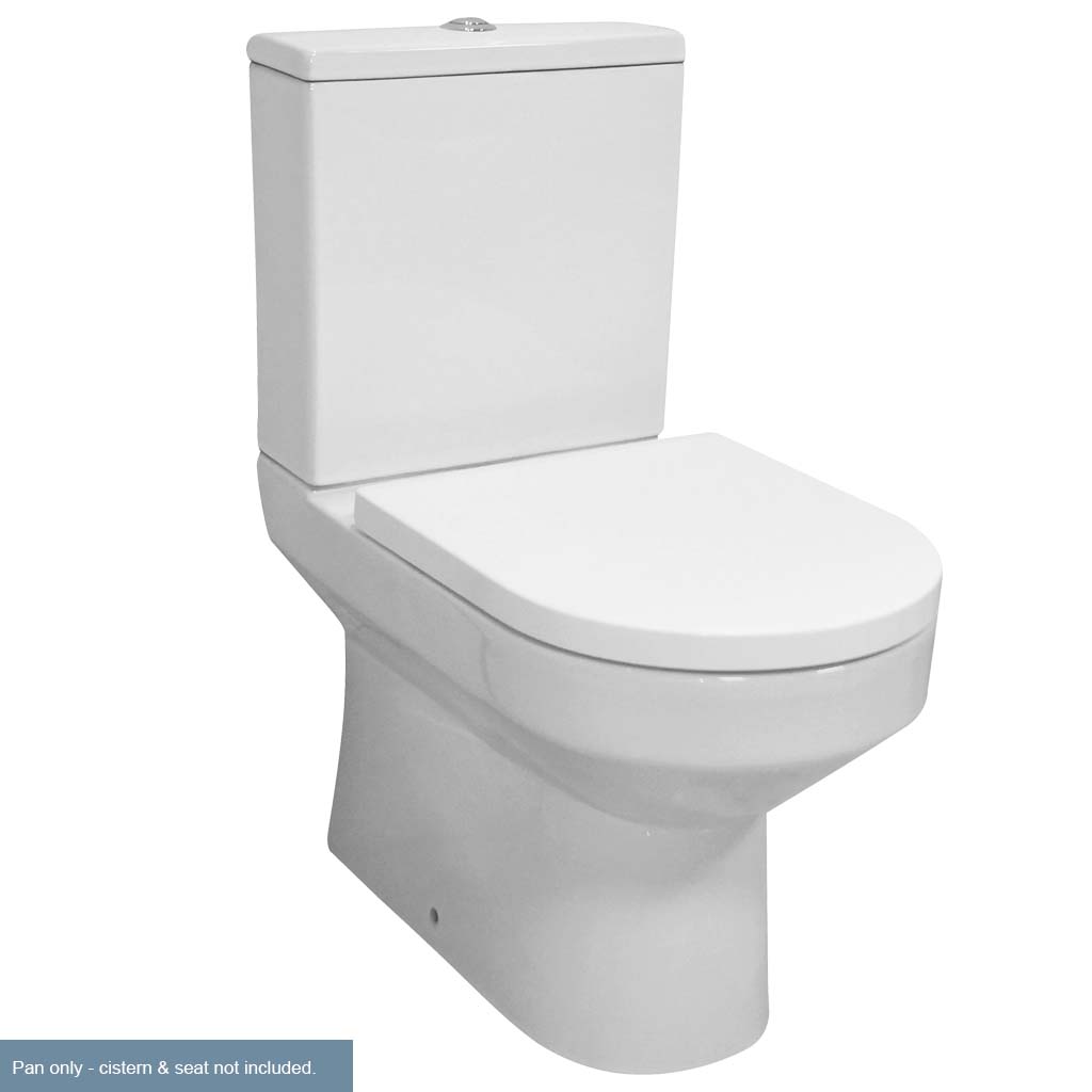 Kenley Close Coupled WC Pan with Fixings - White