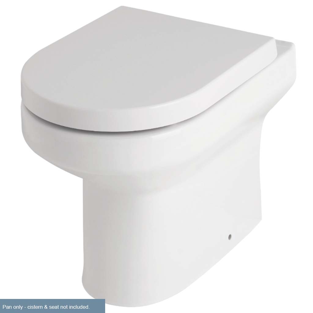 Kenley Back To Wall WC Pan with Fixings - White