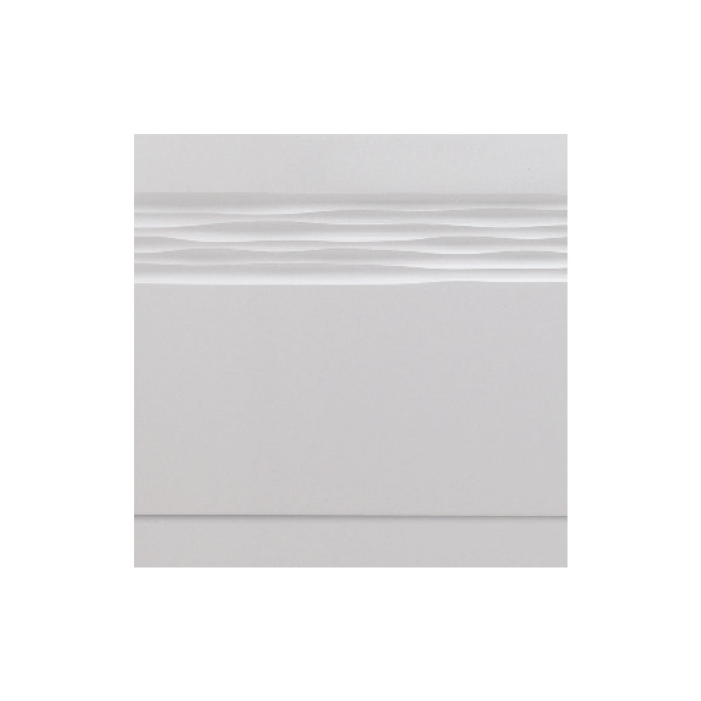 Wave 800 end panel 800x450-575mm - High gloss white