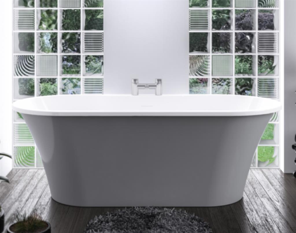 Margravine 1660 x 730 x 570mm Freestanding Bath inc Waste - Grey