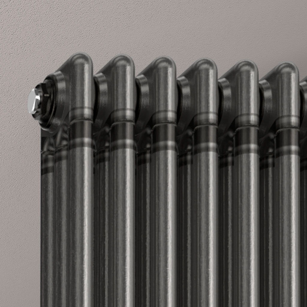 Imperia 3 Column Radiator 600 x 605mm Bare Metal