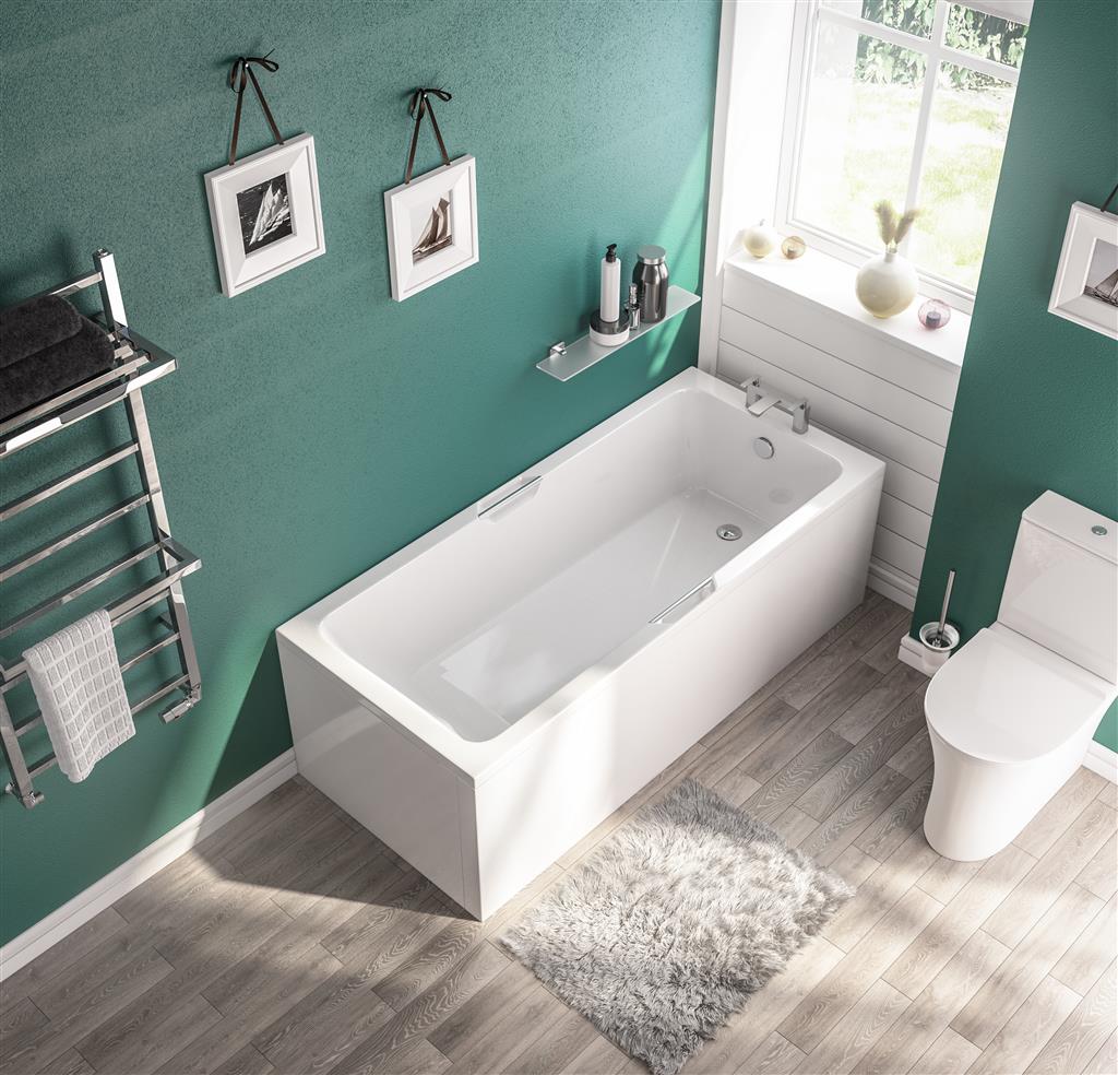 Portland 1700 x 700 x 440 Twin Grip(TG) Low Level Eco Beauforte Bath - White