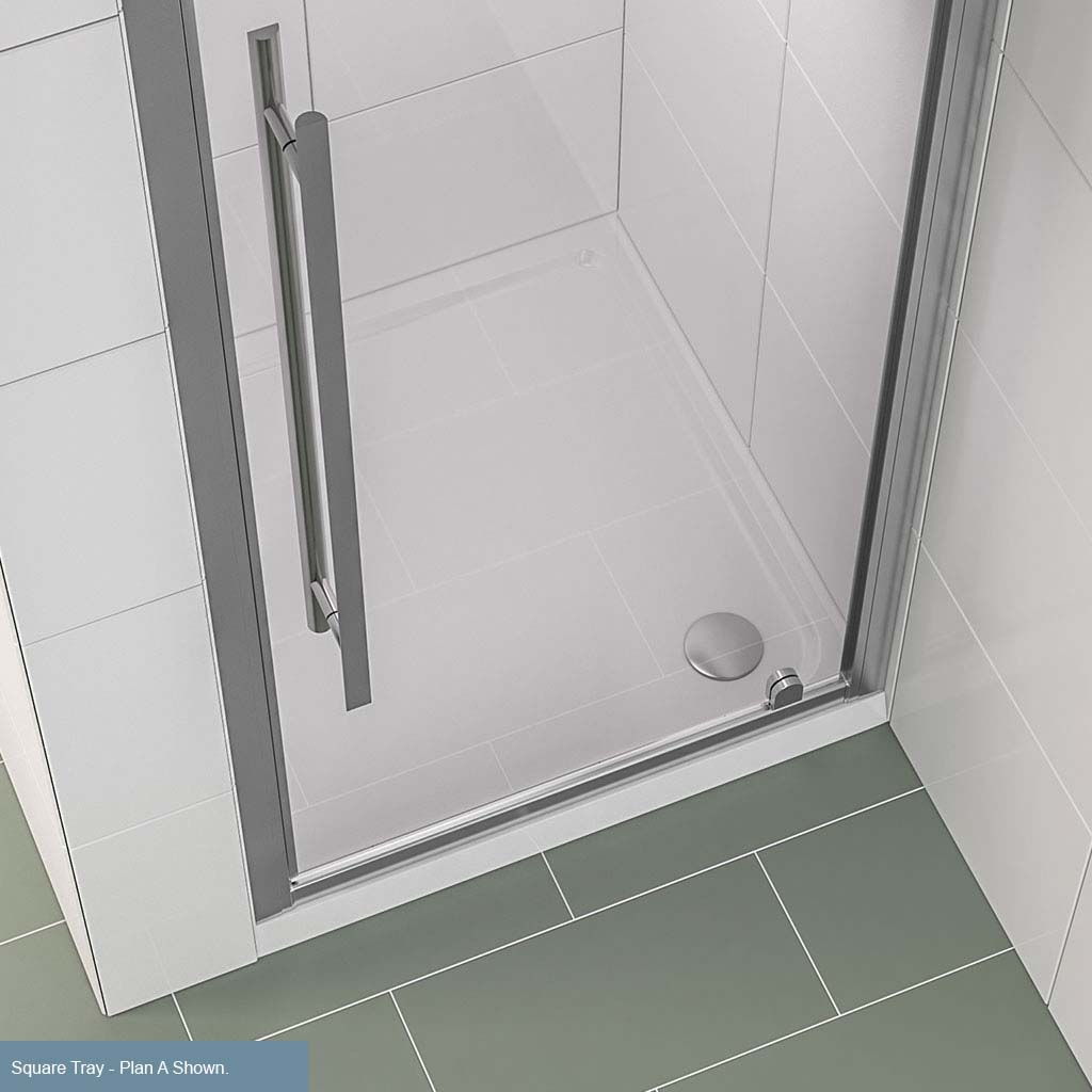 Vantage Plan A 700mm x 700mm Square Shower Tray - White