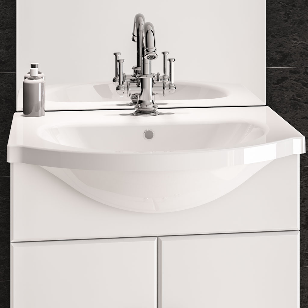 Madrid 60cm x 39cm 1 Tap Hole Basin - White