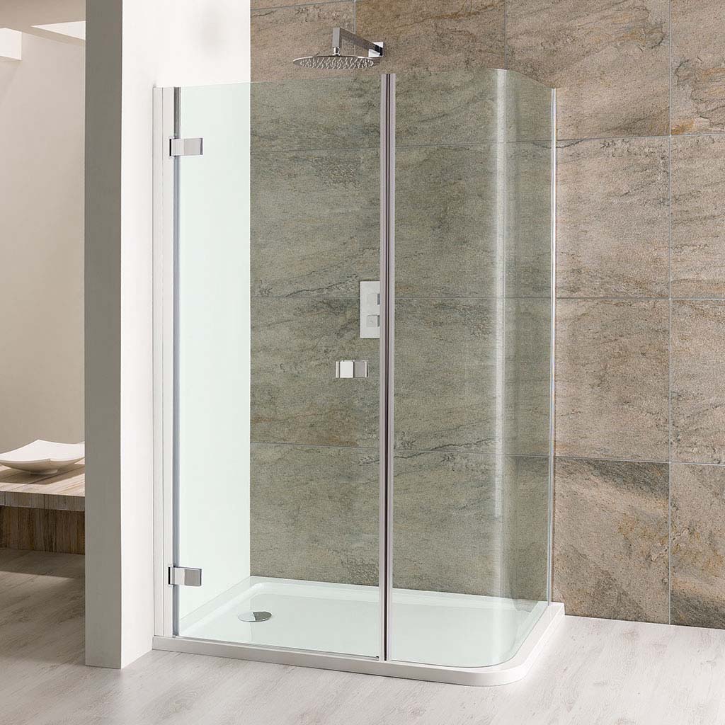 Volente 1850mm x 800mm Shower Door for Volente Curved Corner Shower Enclosure - Chrome