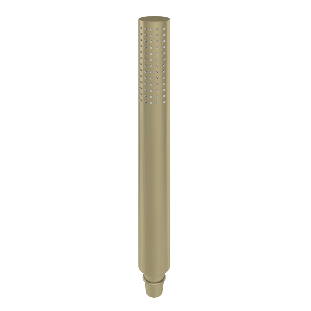 Modern Round Full Spray Single Function Shower Handset - Brushed Brass