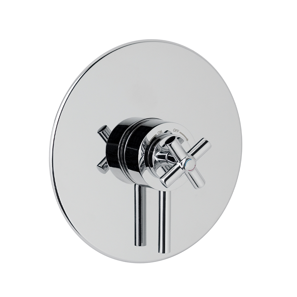Concealed Thermostatic Crosshead Shower Valve  - Chrome
