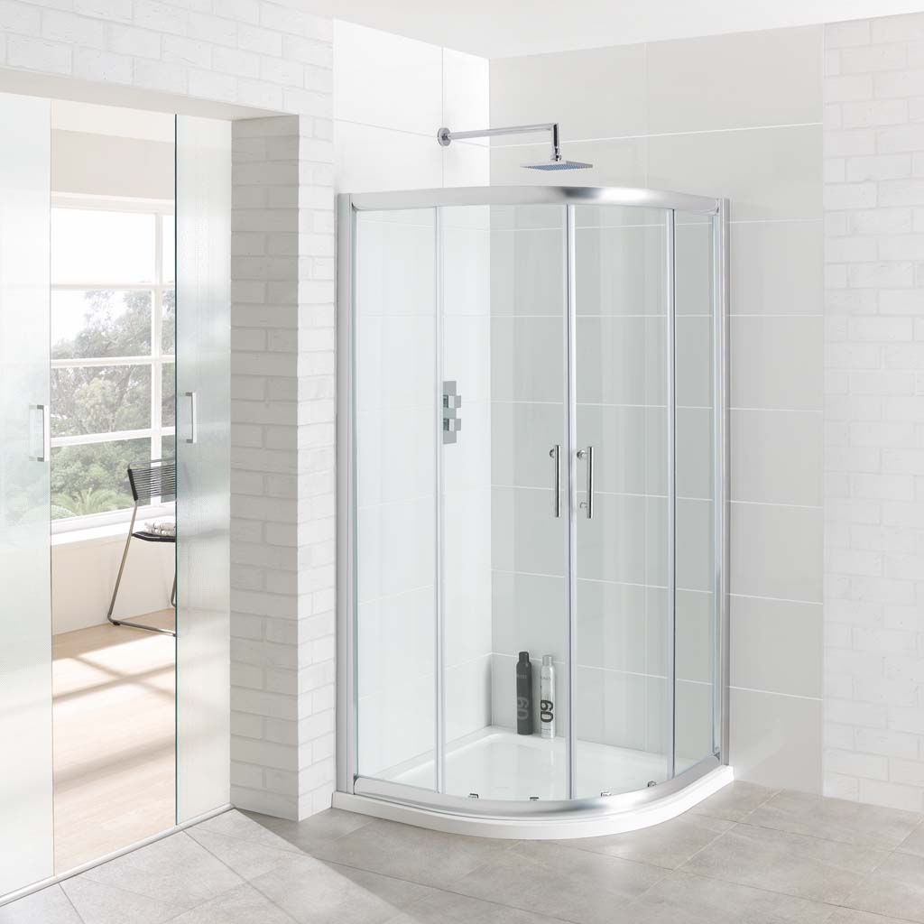 Vantage Easy Clean 1000x1000mm Quadrant Shower Enclosure - Chrome