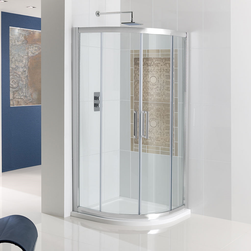 Corniche Easy Clean 900x900mm Quadrant Shower Enclosure - Chrome