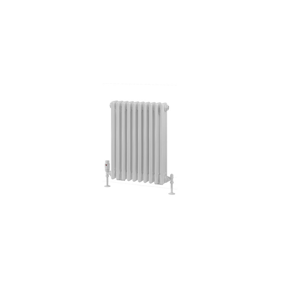 Rivassa 3 Column Radiator 600 x 473mm Gloss White