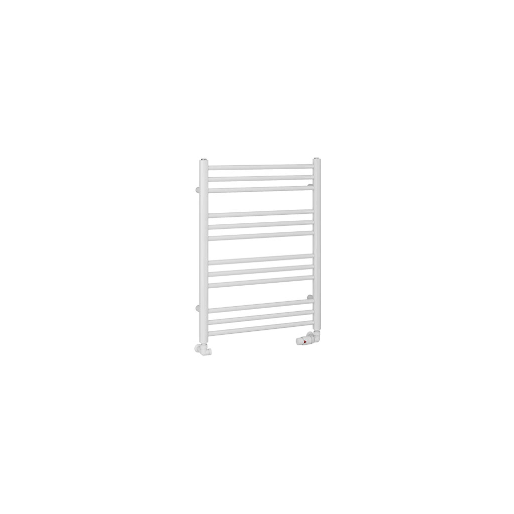 Corinium Round 800 x 600 Towel Rail Gloss White