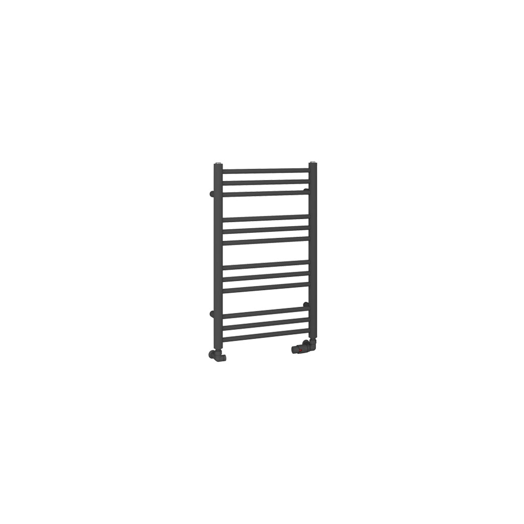 Corinium Round 800 x 500 Towel Rail Matt Anthracite