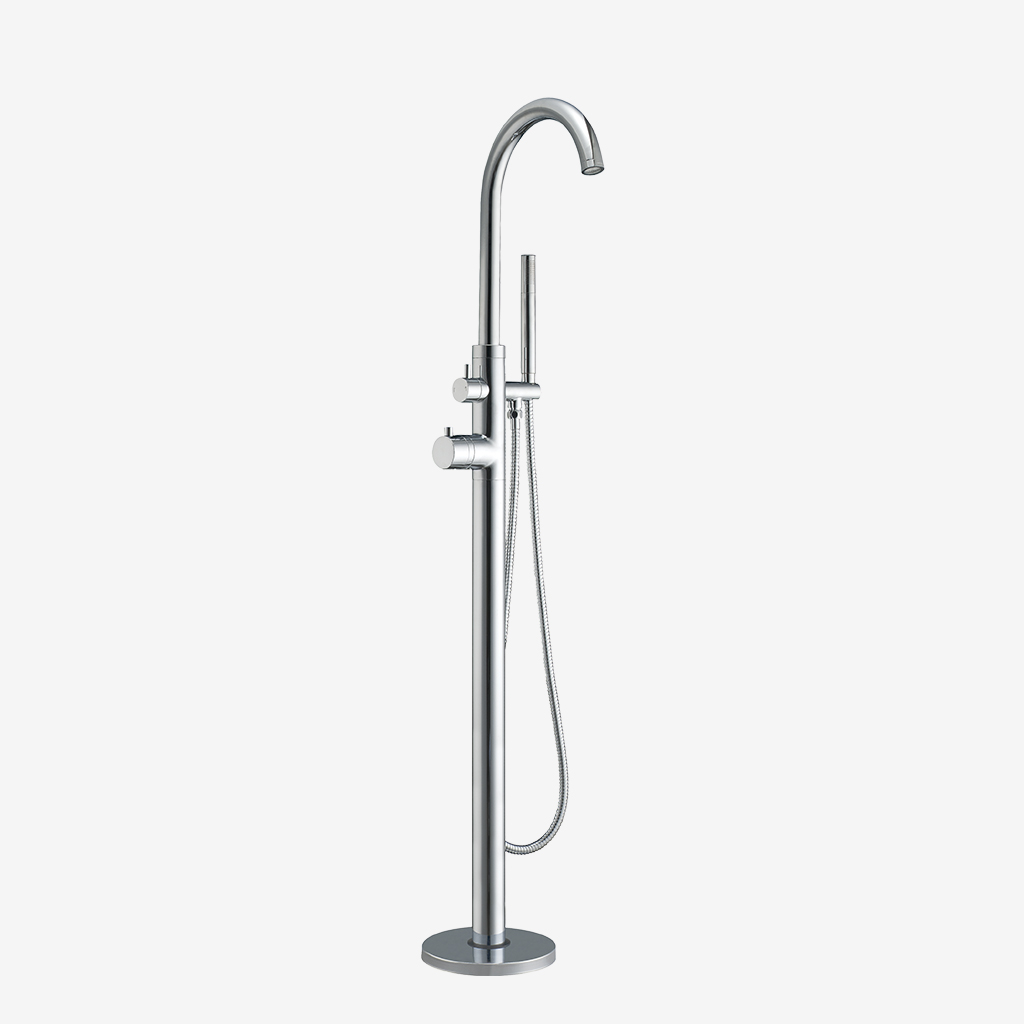 Floor Standing Thermostatic Mono Bath Shower Mixer (BSM) Tap - Chrome