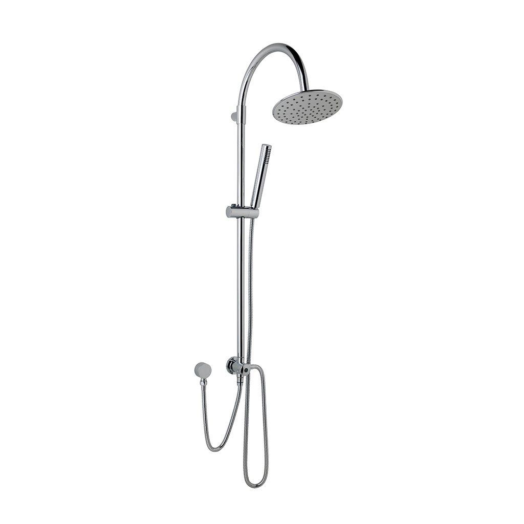 1073mm Tall Breeze Rigid Riser Kit with Shower Handset, Hose & Outlet Elbow - Chrome 