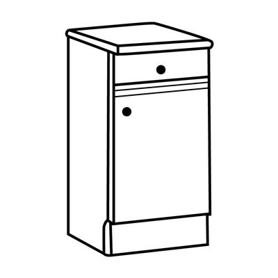 Bonito 30cm RH base drawer unit