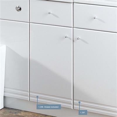 Bonito 30cm tall cupboard with drawer LH White