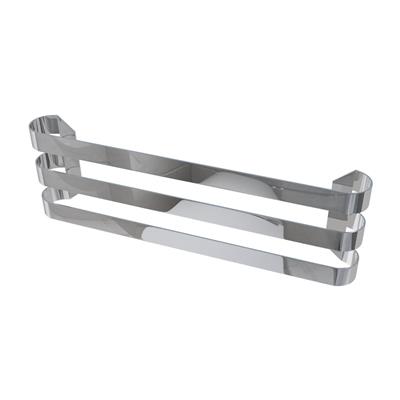 Curved Triple Towel Hanger 565mm Polished Stainless Steel