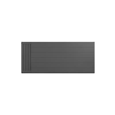 Flat Cover Plate with Lines 600 x 1400 Matt Anthracite