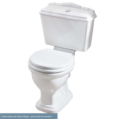 Tamarind Cistern with Fittings and Push Button - White