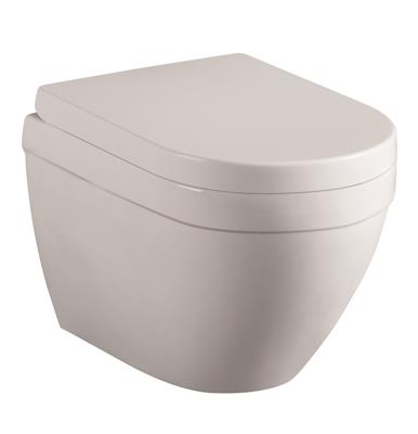 Dura Wall Hung WC Pan with Fixings - White