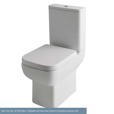 Bijou Close Coupled WC Pan with Fixings - White