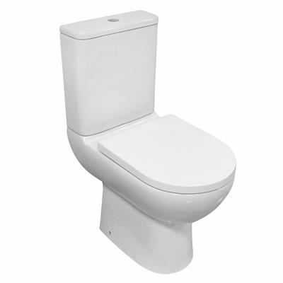 Osterley Comfort Height Close Coupled Eco Vortex WC Pan with Fixings - White