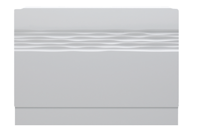 Wave 700 end panel 700x450-575mm - High gloss white