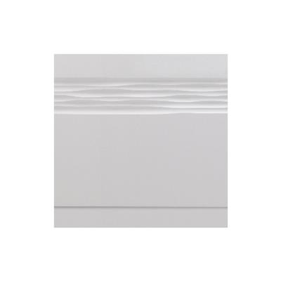 Wave 750 end panel 750x450-575mm - High gloss white