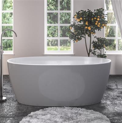 Wandsworth Freestanding bath 1500x720x580mm inc waste Grey 