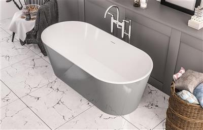 Lambeth Grey Freestanding bath 1590x740x560mm inc waste