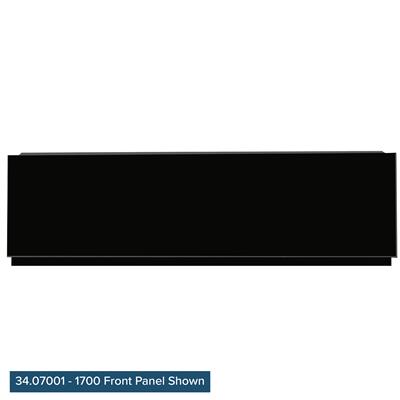 Diamante 800 end panel 800x450-575mm - Black High Gloss