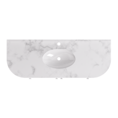 Hardwick Traditional 120cm x 44cm 1 Tap Hole Quartz Basin - White