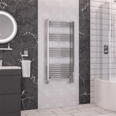 Wendover Curved Multirail 1200 x 600 Chrome