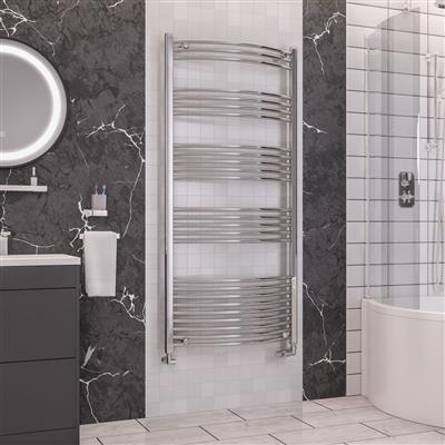 Wendover Curved Multirail 1600 x 750 Chrome